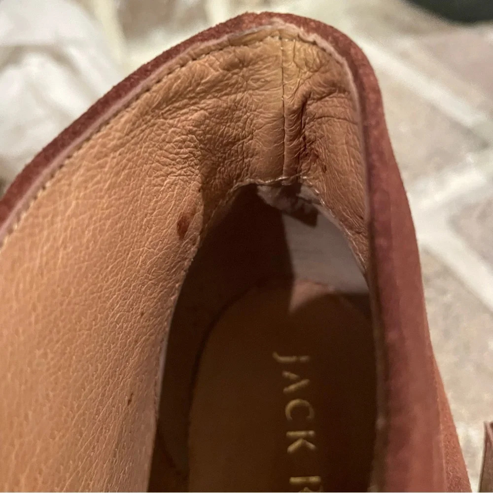 Jack Rogers Izzy Suede Wedge Ankle Booties Size 8.5 - Picture 9 of 11